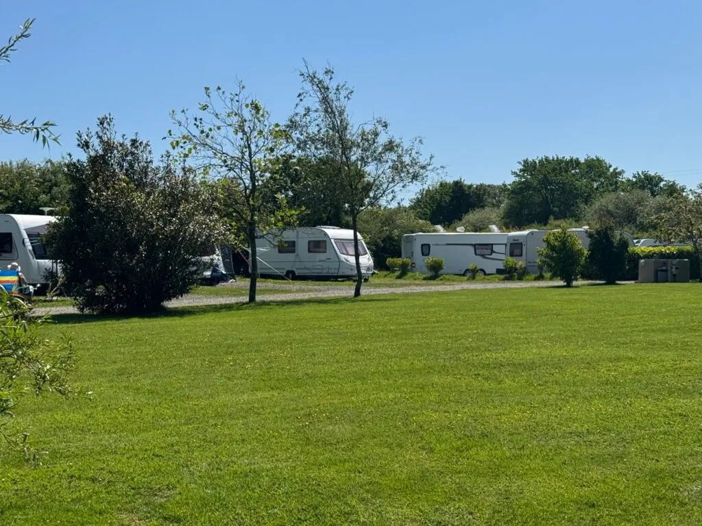 Hungerford Farm Touring Caravan Park caravans on pitches