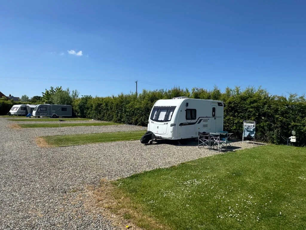 Hungerford Farm Touring Caravan Park view of pitches